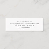 カスタムセキュリティQRコードミニマルクラシック スキニー名刺 (裏面)