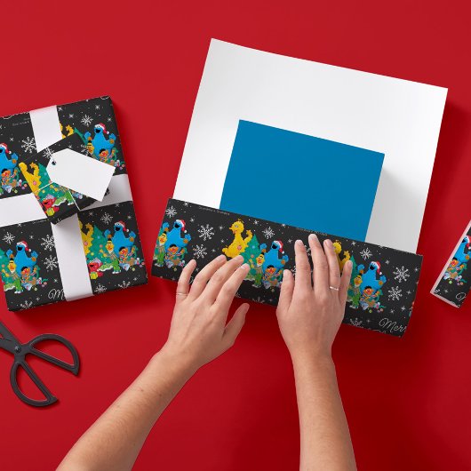 カスタムセサミストリート |クリスマス・パール ラッピングペーパー