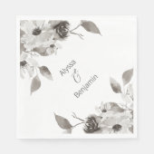 カスタムセピア結婚トネズナプキン スタンダードランチョンナプキン (正面)