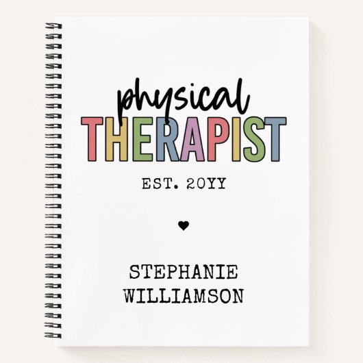 カスタムセラピストPT卒業プレゼント ノートブック (正面)
