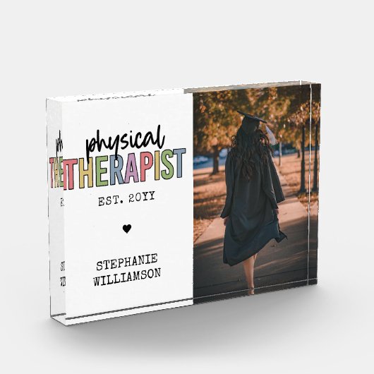カスタムセラピストPT卒業プレゼント フォトブロック (左)