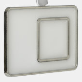 カスタムセラミックとスノーフレークのオーナメント | パーソナライズ シルバープレートフレームオーナメント (右)