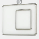 カスタムセラミックとスノーフレークのオーナメント | パーソナライズ シルバープレートフレームオーナメント (左)