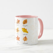 カスタムセラミックマグカップ、ホームデコ用紅葉 マグカップ (正面右)