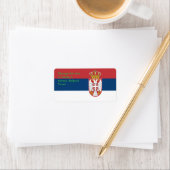 カスタムセルビア国旗のラベル ラベル (インサイチュ)