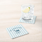 カスタムセントオーガスティンフロリダエストビーチクジラ スクエアペーパーコースター (インサイチュ)