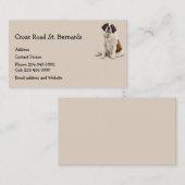 カスタムセントバーナルドッグペットアニマルロゴビジネスCa 名刺 (正面/裏面)