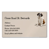 カスタムセントバーナルドッグペット動物ロゴ マグネット名刺 (正面)