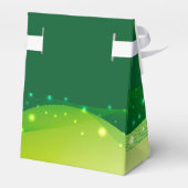 カスタムセントパトリックの日シックなグリーンスパークルパーティー フェイバーボックス (裏面サイド)