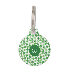 カスタムセントパトリックの日シャムロックグリーンクローバー ペット　ネームタグ