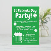 カスタムセントパトリックの日パーティの招待状テンプレート 招待状 (スタンド正面)