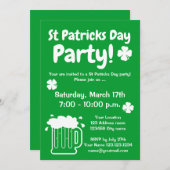 カスタムセントパトリックの日パーティの招待状テンプレート 招待状 (正面/裏面)