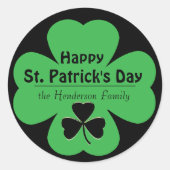 カスタムセントパトリックの日封筒用シール ラウンドシール (正面)