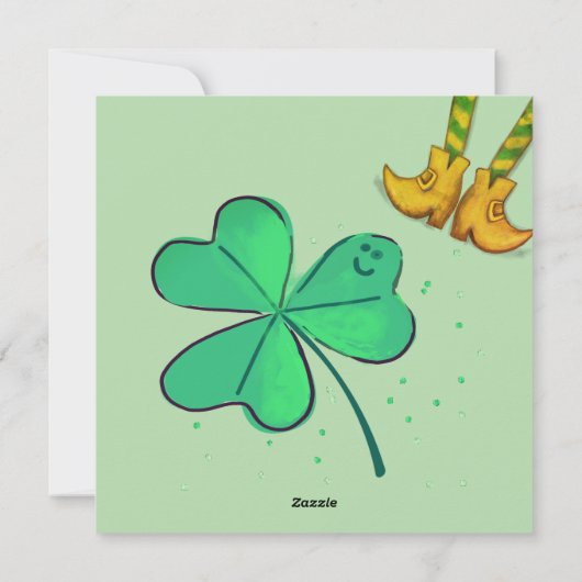 カスタムセントパトリックデー シャムロック ビール ホリデー カード (裏面)