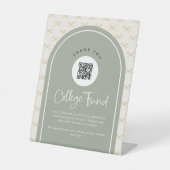 カスタムセージカレッジファンドQRコードペデスタルサイン 台座サイン (正面)