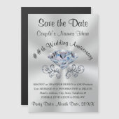 カスタムセーブザデートマグネット、ダイヤ素晴らしモンド マグネット招待状 (正面/裏面)