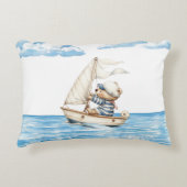 カスタムセーラーテディベア アクセントクッション (正面)