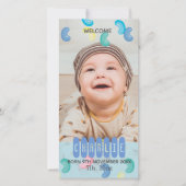 カスタムゼリー豆ベビー写真発表 案内状 (正面)