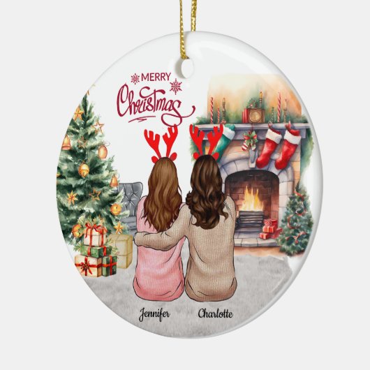 カスタムソウルシスタークリスマスオーナメント セラミックオーナメント (左)