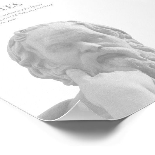 カスタムソクラテス感動的引用文ポスター ポスター (角)