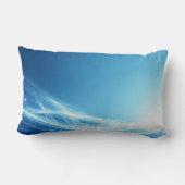 カスタムソファピロー – 抽象芸術ブルー ランバークッション (裏面)