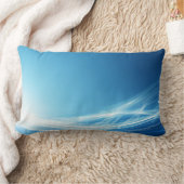 カスタムソファピロー – 抽象芸術ブルー ランバークッション (ブランケット)