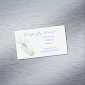 カスタムソフトウォーターカラーブルーグリーンドラゴンフライブシン マグネット名刺 (インサイチュ)