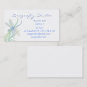 カスタムソフトウォーター色ブルーグリーンドラゴンフライ 名刺 (正面/裏面)