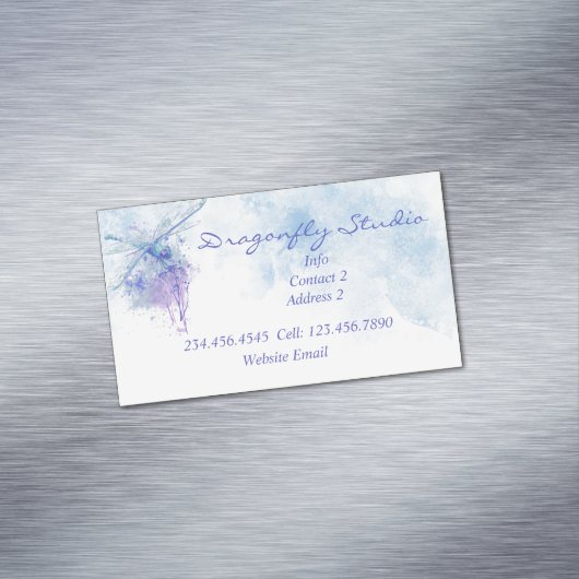カスタムソフトウォーター色ブルートンボ マグネット名刺 (インサイチュ)
