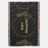 カスタムソフトドリームズ文字名淡い黄色文字 スローブランケット (正面縦)