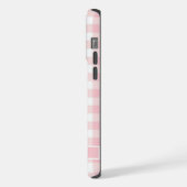 カスタムソフトパステルピンクホワイト市松模様にパターン iPhoneケース (左側面)