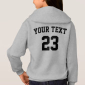 カスタムソフトボールのチーム名、プレイヤー名、および番号 (裏面)