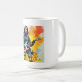 カスタムソルジャーガールギタリストアー感動的ト コーヒーマグカップ (正面右)