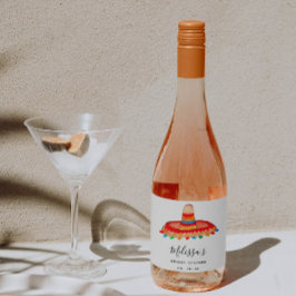 カスタムソンブレロブライダルシャワー スパークリングワインラベル