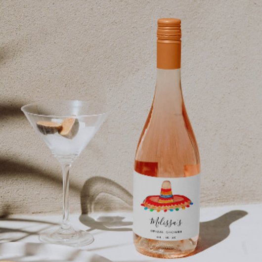 カスタムソンブレロブライダルシャワー スパークリングワインラベル