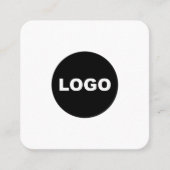 カスタムソーシャルメディアホワイトミニマモダンリスト スクエア名刺 (正面)