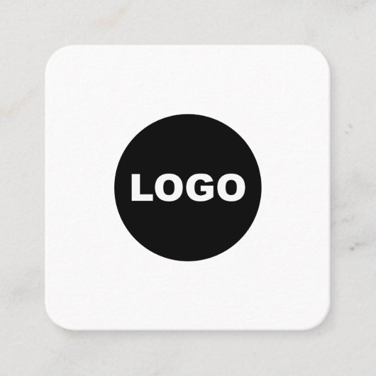 カスタムソーシャルメディアホワイトミニマモダンリスト スクエア名刺 (正面)