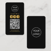 カスタムソーシャルメディアQRコードブラックブシン 名刺 (正面/裏面)