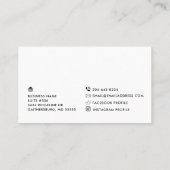 カスタムソーシャルメディモダンアアイコン付きミニマリスト 名刺 (裏面)