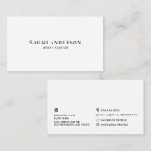 カスタムソーシャルメディモダンアアイコン付きミニマリスト 名刺 (正面/裏面)