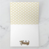 カスタムソーセージドッグダッシュンドマザーズデイカード カード (内部)