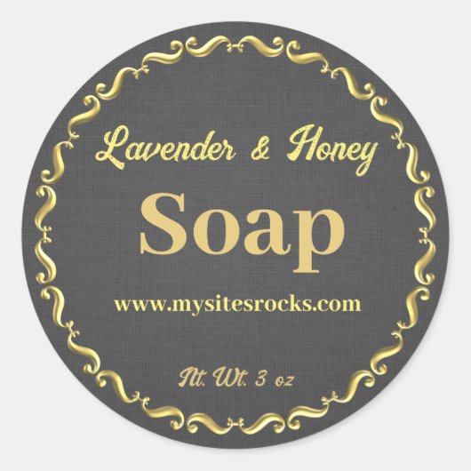カスタムソープのリップクリーム製品ラベル ラウンドシール (正面)
