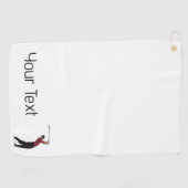 カスタムタイガーウッズロゴゴルフクラブタオル ゴルフタオル (横)