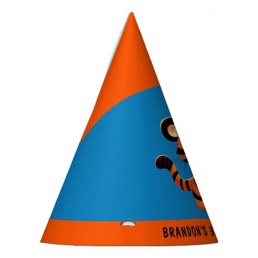 カスタムタイガーブルーオレンジボーイ3rd誕生日パーティー パーティーハット (左)