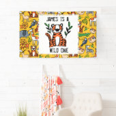 カスタムタイガーワイルドワンファースト誕生日パーティー 横断幕 (インサイチュ)