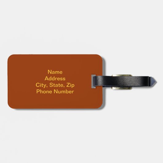 カスタムタイガー荷物タグ ラゲッジタグ (裏面横)