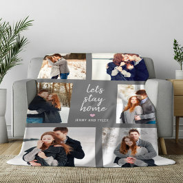 カスタムタイトル編集可能カラーフォトコラージュブランケット フリースブランケット
