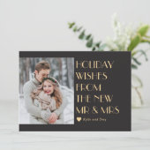 カスタムタイトル編集可能カラーモダンホリデーカード シーズンカード (スタンド正面)