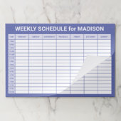 カスタムタイトル週間プランナー ペーパーパッド (折り畳み)