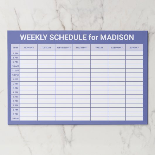 カスタムタイトル週間プランナー ペーパーパッド (正面)